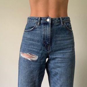 Topshop Ripped Mom Jeans